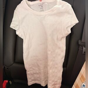 American Eagle Outfitters Light Gray Ribbed Top